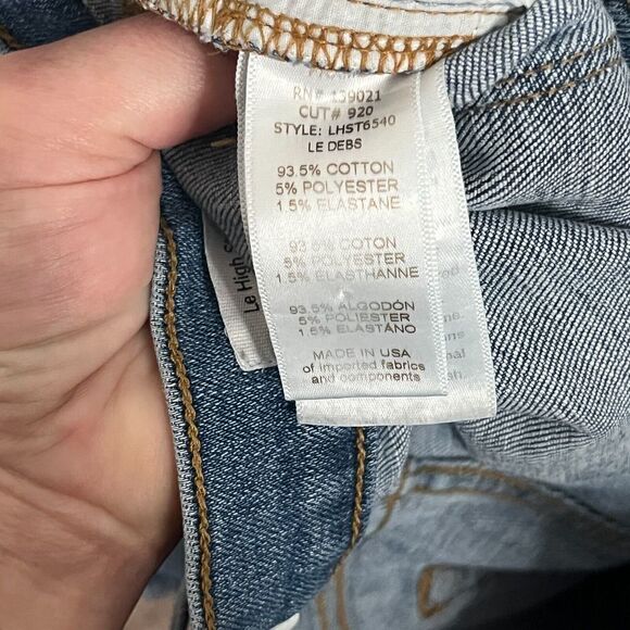 Frame Le High Straight Jeans Women Size 27 Distressed Blue - Picture 4 of 9